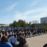 GVSU Alumni watching the Laker Dance team perform